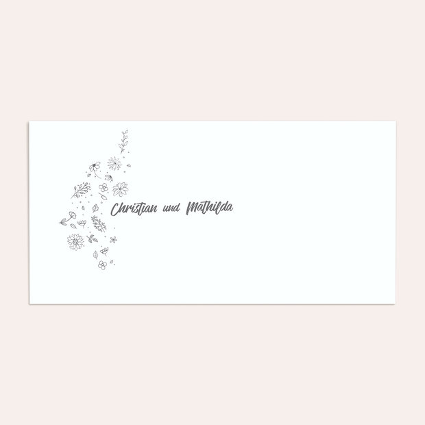 Umschlag mit Design Goldene Hochzeit - Goldener Blumenstil
