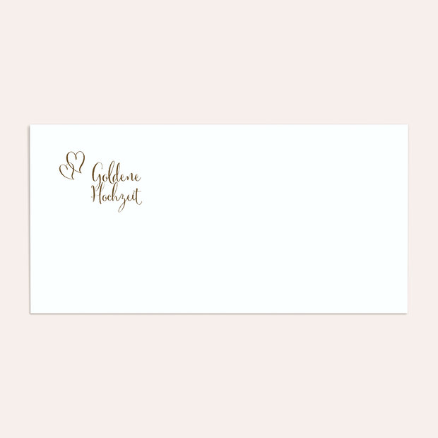 Umschlag mit Design Goldene Hochzeit - Goldene Post