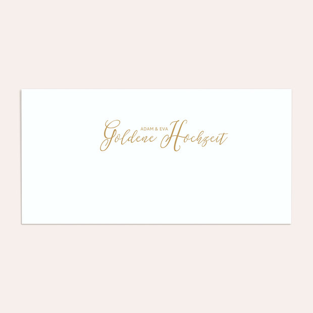 Umschlag mit Design Goldene Hochzeit - 50 Jahre Bestimmung