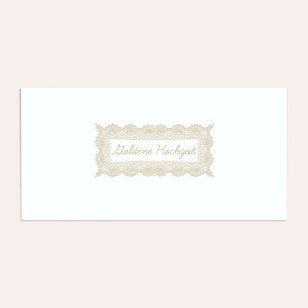 Umschlag mit Design Goldene Hochzeit - Hochzeitsspitze