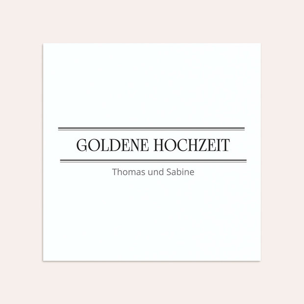 Umschlag mit Design Goldene Hochzeit - Lebensreise