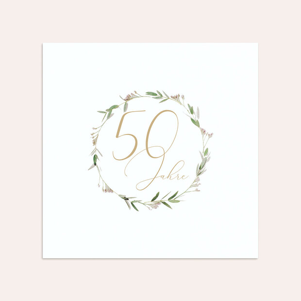 Umschlag mit Design Goldene Hochzeit - Filigrane Ranke