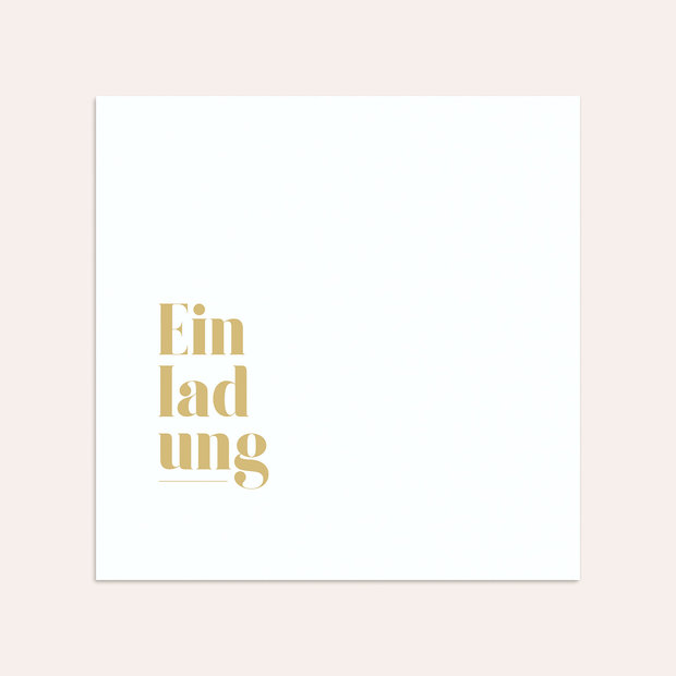 Umschlag mit Design Goldene Hochzeit - Das goldene Wort
