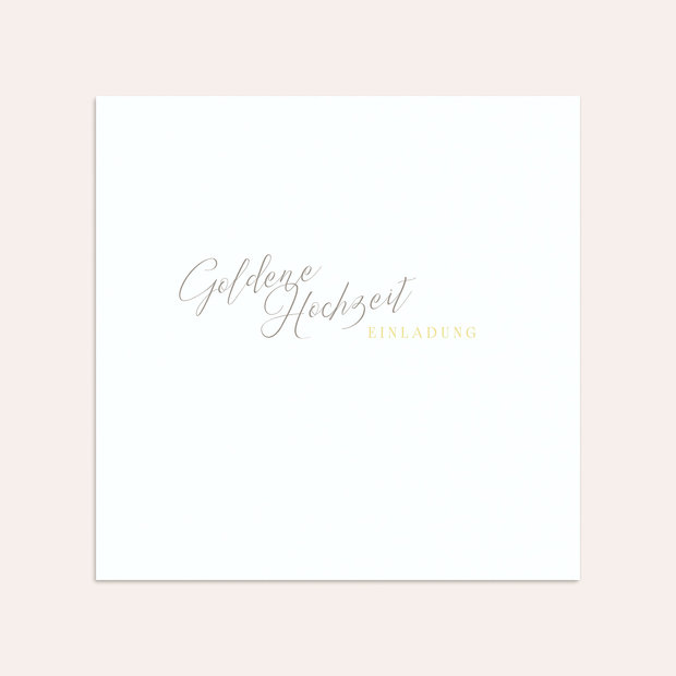 Umschlag mit Design Goldene Hochzeit - Goldenes Titelblatt