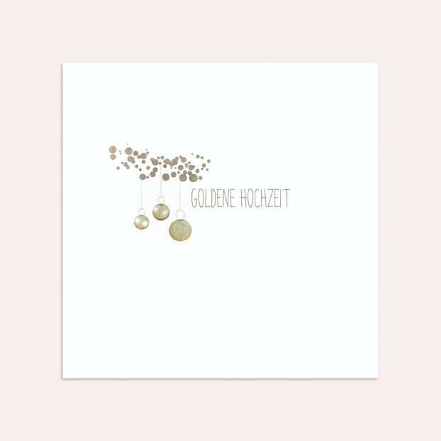 Umschlag mit Design Goldene Hochzeit - Luminaria gold
