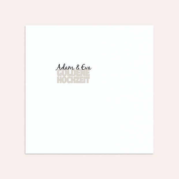 Umschlag mit Design Goldene Hochzeit - Liebe durch und durch