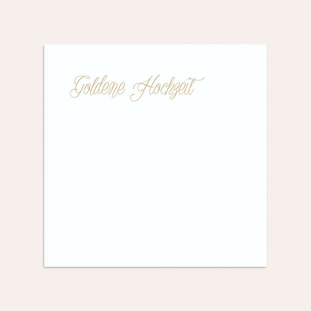 Umschlag mit Design Goldene Hochzeit - Goldlicht