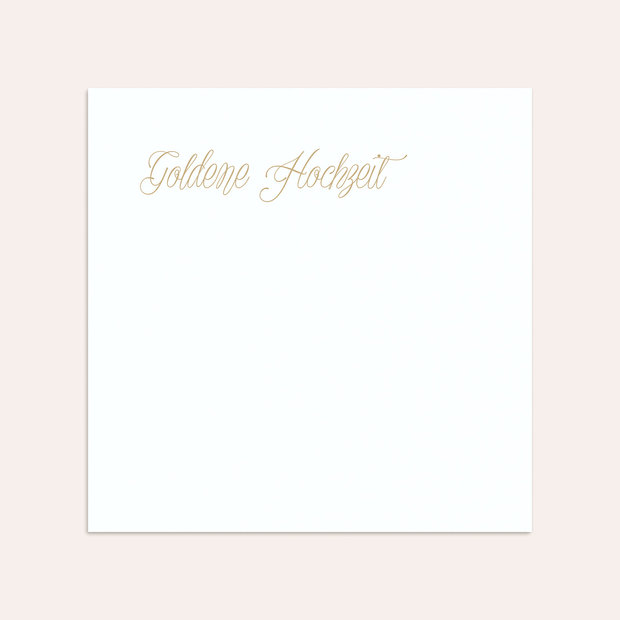 Umschlag mit Design Goldene Hochzeit - Goldlicht