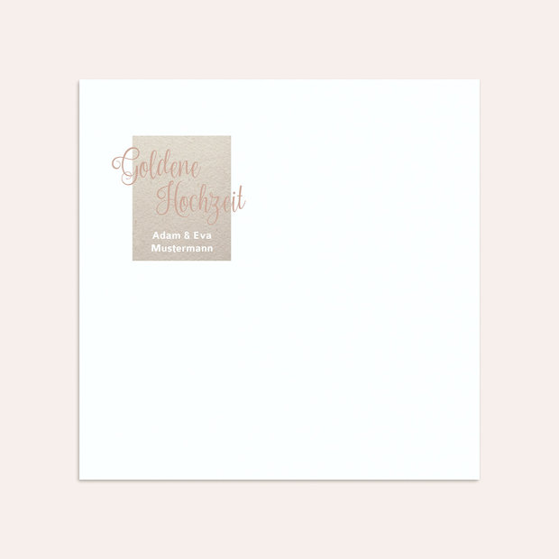 Umschlag mit Design Goldene Hochzeit - Gold-Impression