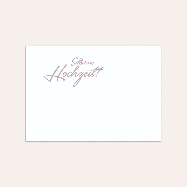 Umschlag mit Design Silberne Hochzeit - Silberweg