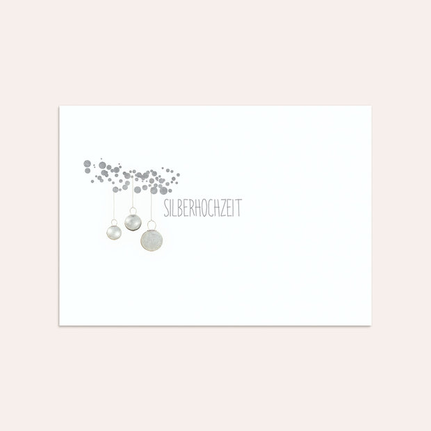 Umschlag mit Design Silberne Hochzeit - Luminaria silber