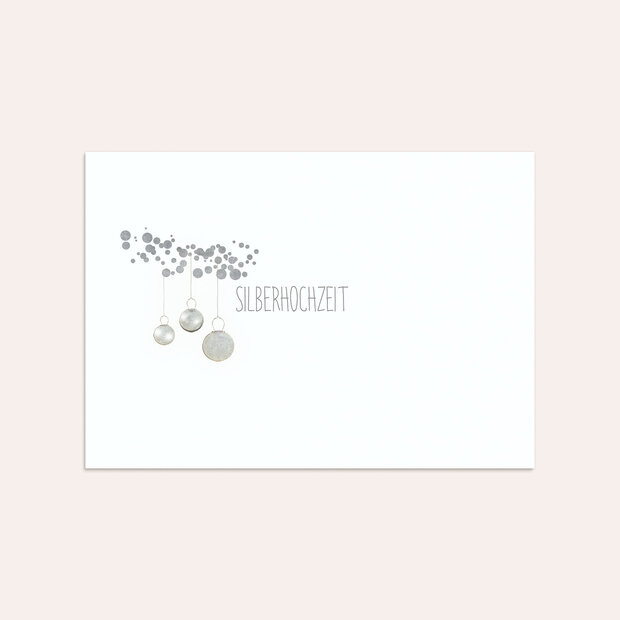 Umschlag mit Design Silberne Hochzeit - Luminaria silber