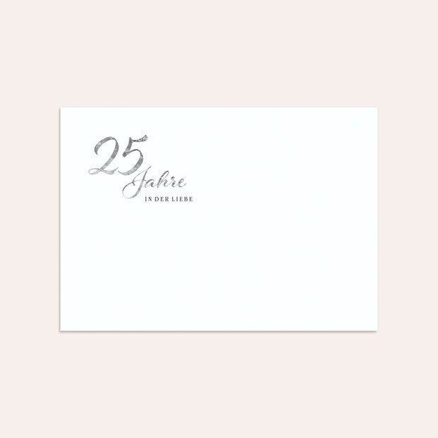 Umschlag mit Design Silberne Hochzeit - Rustikale Eleganz
