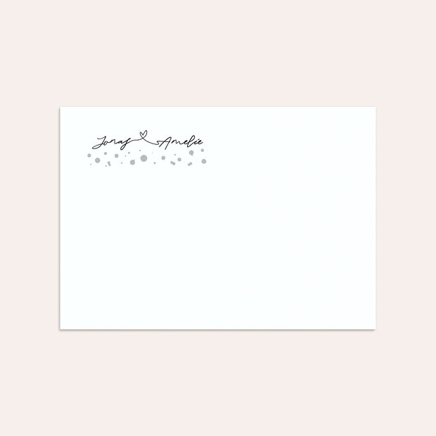 Umschlag mit Design Silberne Hochzeit - Konfettitanz