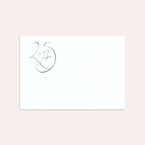Umschlag mit Design Silberne Hochzeit - Silberglanz