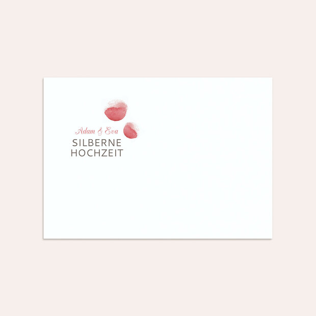 Umschlag mit Design Silberne Hochzeit - Mohnblumen