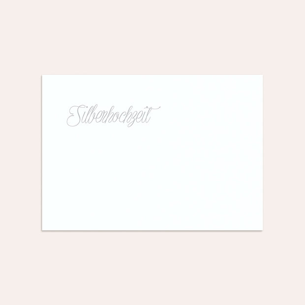 Umschlag mit Design Silberne Hochzeit - Silberlicht