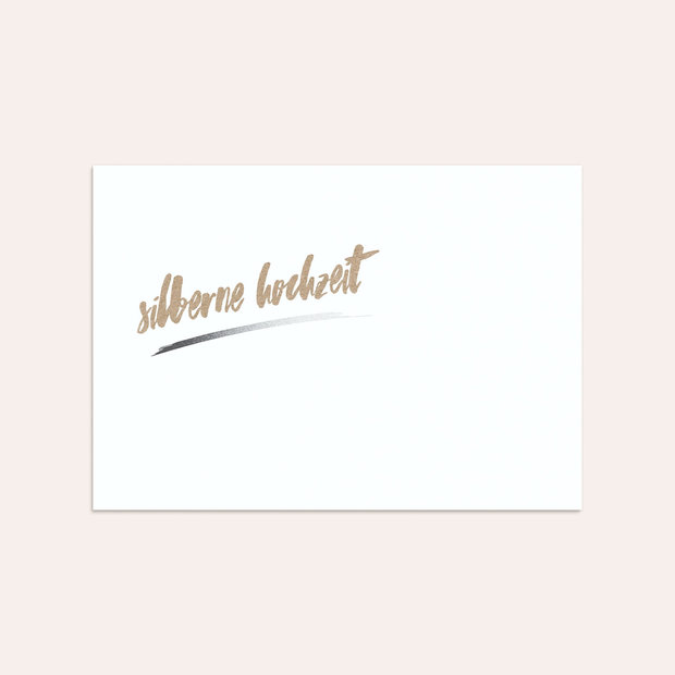 Umschlag mit Design Silberne Hochzeit - Silberne Kontraste