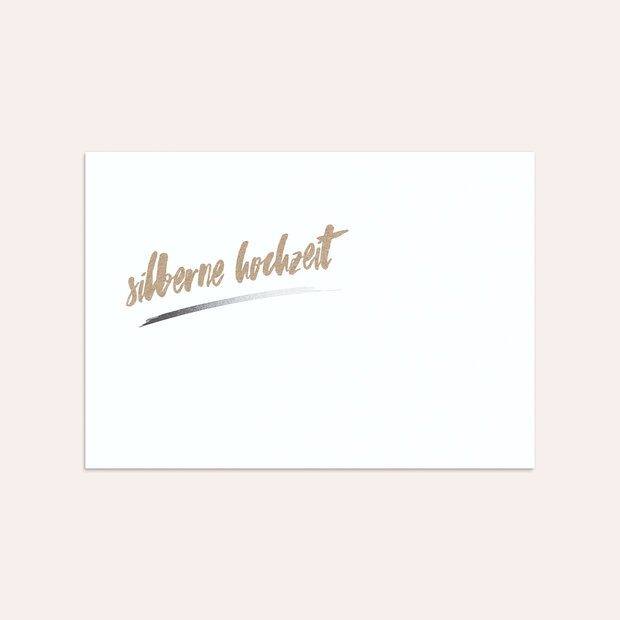 Umschlag mit Design Silberne Hochzeit - Silberne Kontraste