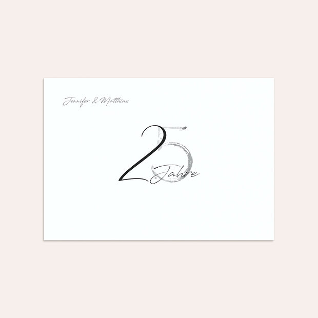 Umschlag mit Design Silberne Hochzeit - Liebesspur