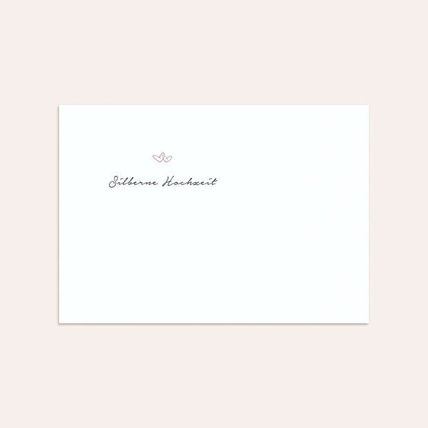 Umschlag mit Design Silberne Hochzeit - 25 Jahre Herzklopfen