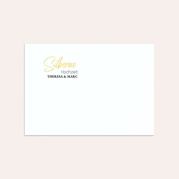 Umschlag mit Design Silberne Hochzeit - Silberglück