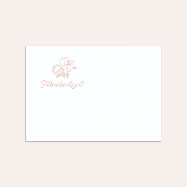 Umschlag mit Design Silberne Hochzeit - Ankündigung