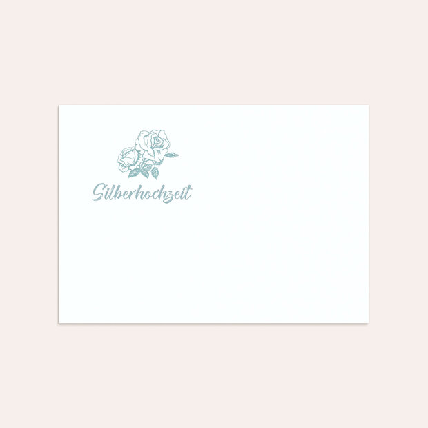 Umschlag mit Design Silberne Hochzeit - Ankündigung