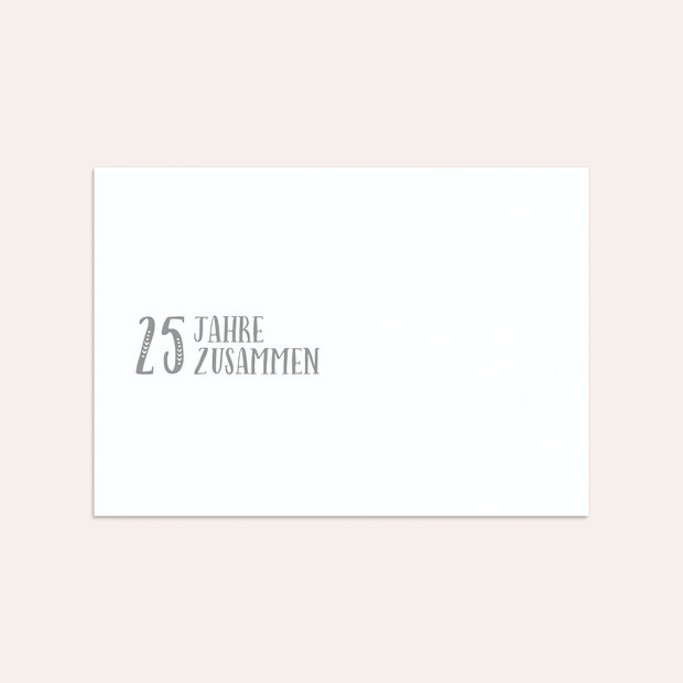 Umschlag mit Design Silberne Hochzeit - Glücklich wie eh und je