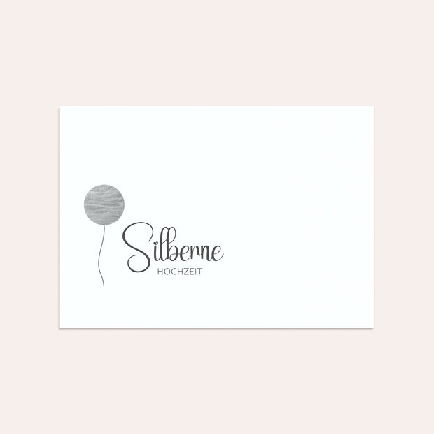 Umschlag mit Design Silberne Hochzeit - Festlicher Ballongruß