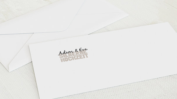 Umschlag Mit Design Silberne Hochzeit Leichte Silberhochzeit Detail
