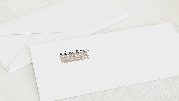 Umschlag mit Design Silberne Hochzeit - Liebe durch und durch