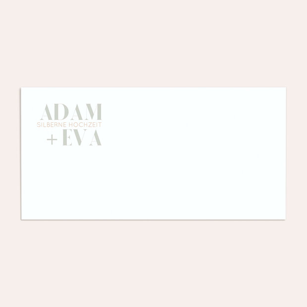 Umschlag mit Design Silberne Hochzeit - 25 Jahre Vollendung