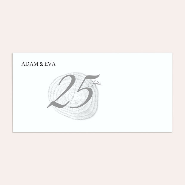 Umschlag mit Design Silberne Hochzeit - Baumringe