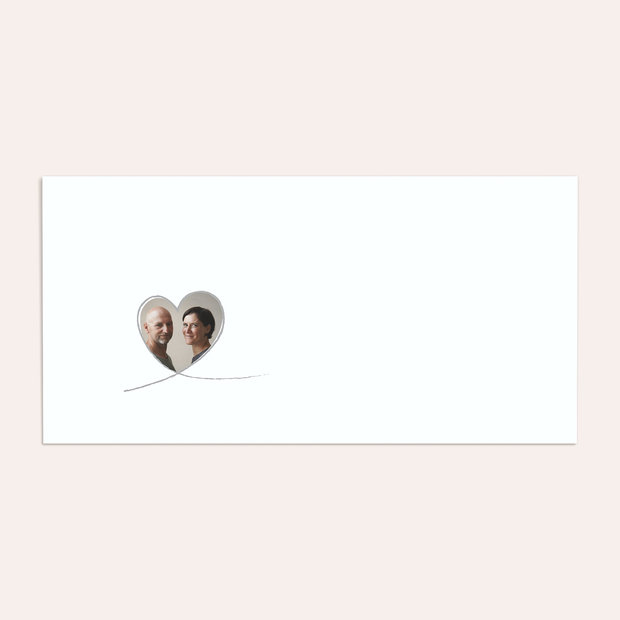 Umschlag mit Design Silberne Hochzeit - Schwungvolles Herz
