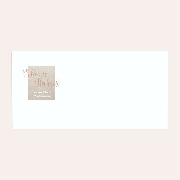 Umschlag mit Design Silberne Hochzeit - Silber-Impression