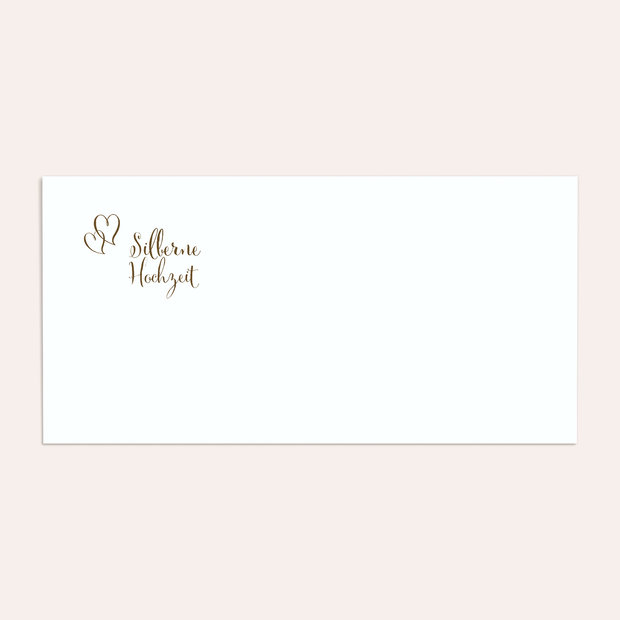 Umschlag mit Design Silberne Hochzeit - Silberne Post