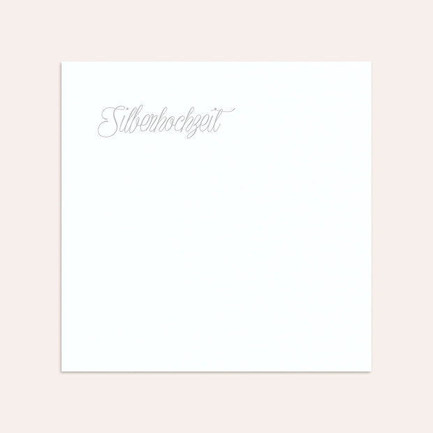 Umschlag mit Design Silberne Hochzeit - Silberlicht