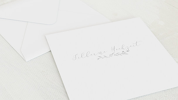 Umschlag mit Design Silberne Hochzeit - Rankenzauber Silber