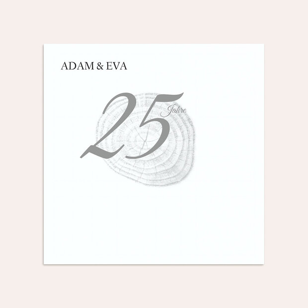 Umschlag mit Design Silberne Hochzeit - Baumringe