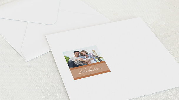 Umschlag mit Design Silberne Hochzeit - Ja, ich will