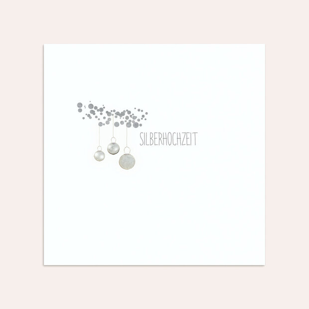 Umschlag mit Design Silberne Hochzeit - Luminaria silber