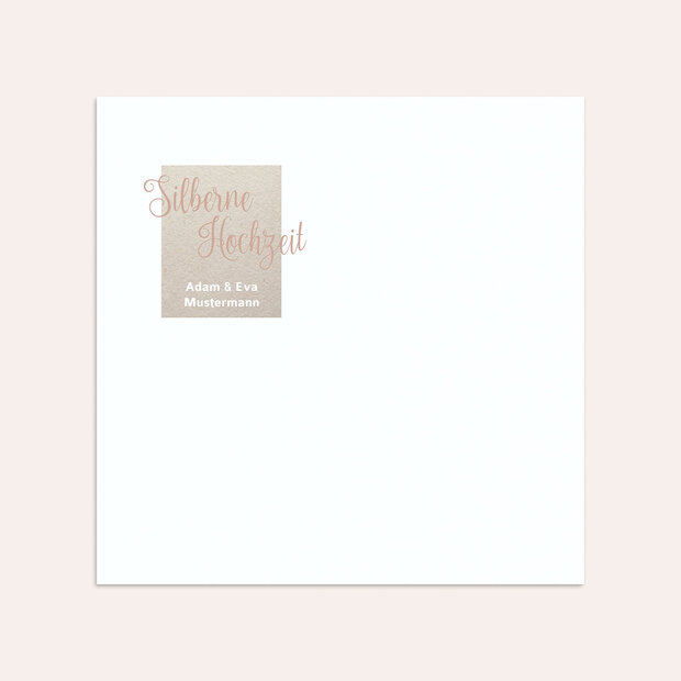 Umschlag mit Design Silberne Hochzeit - Silber-Impression