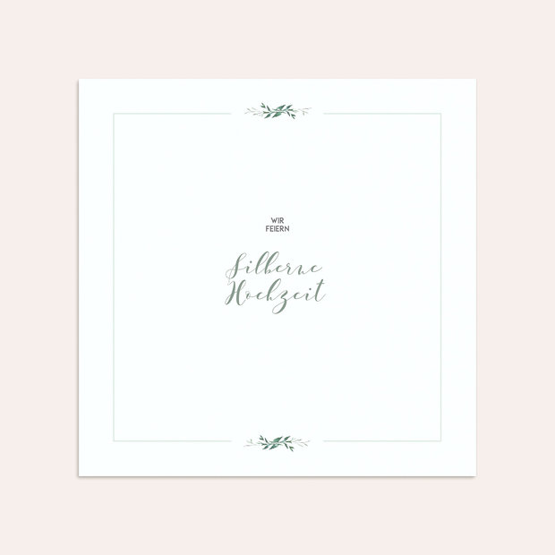 Umschlag mit Design Silberne Hochzeit - Silberner Blütentraum