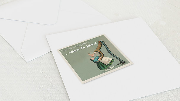 Umschlag mit Design Silberne Hochzeit - Spannenlanger Hansel