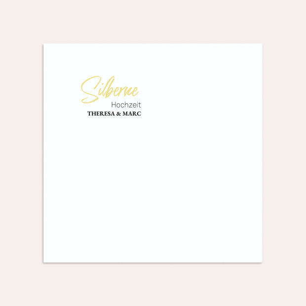 Umschlag mit Design Silberne Hochzeit - Silberglück