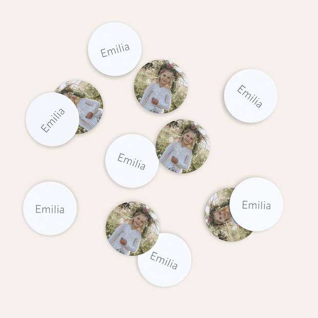 Konfetti Streudeko Kommunion - Pink Buds