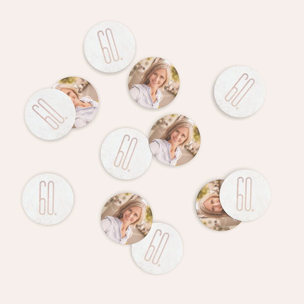 Konfetti Streudeko Geburtstag - Vintage Grid 60