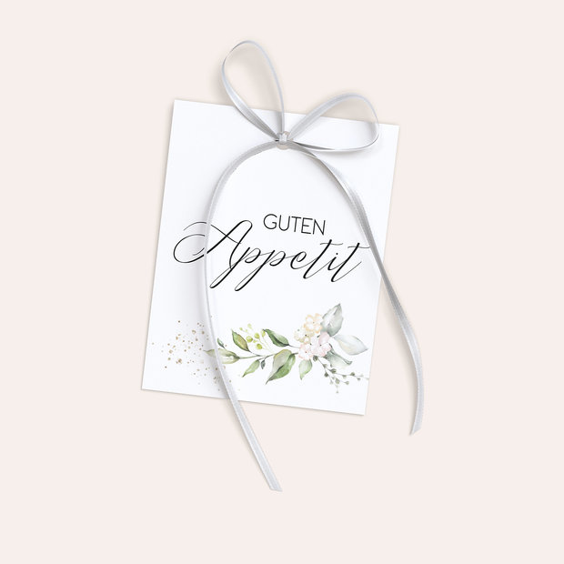 Besteckbanderolen und Serviettenanhänger - Herzliche Eleganz