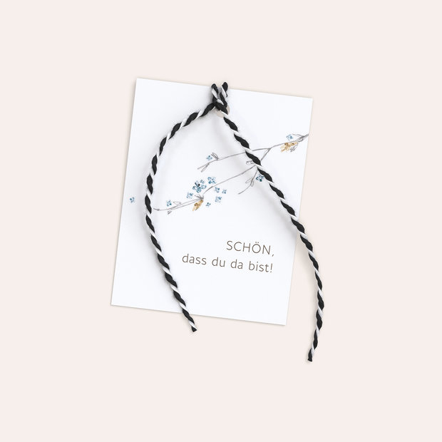 Besteckbanderolen und Serviettenanhänger - Zeit der Blüte